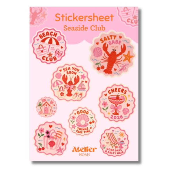 Sticker Sheet - Seaside Club