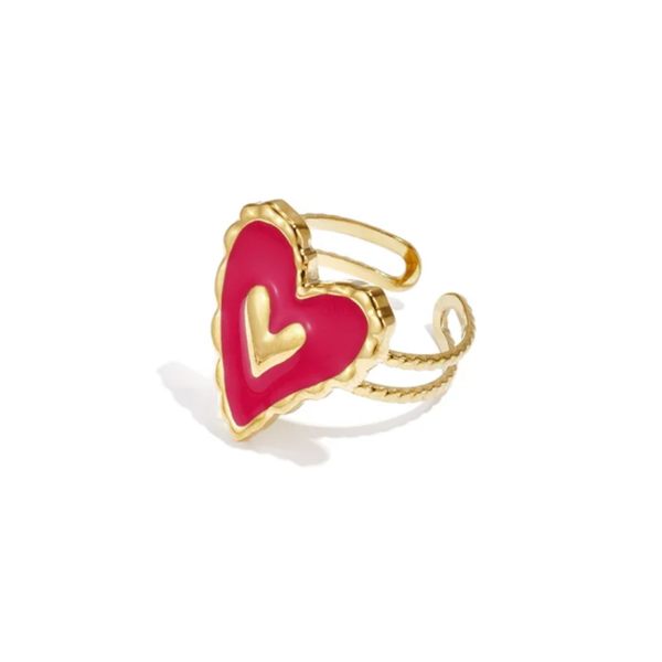 Ring - Hart roze