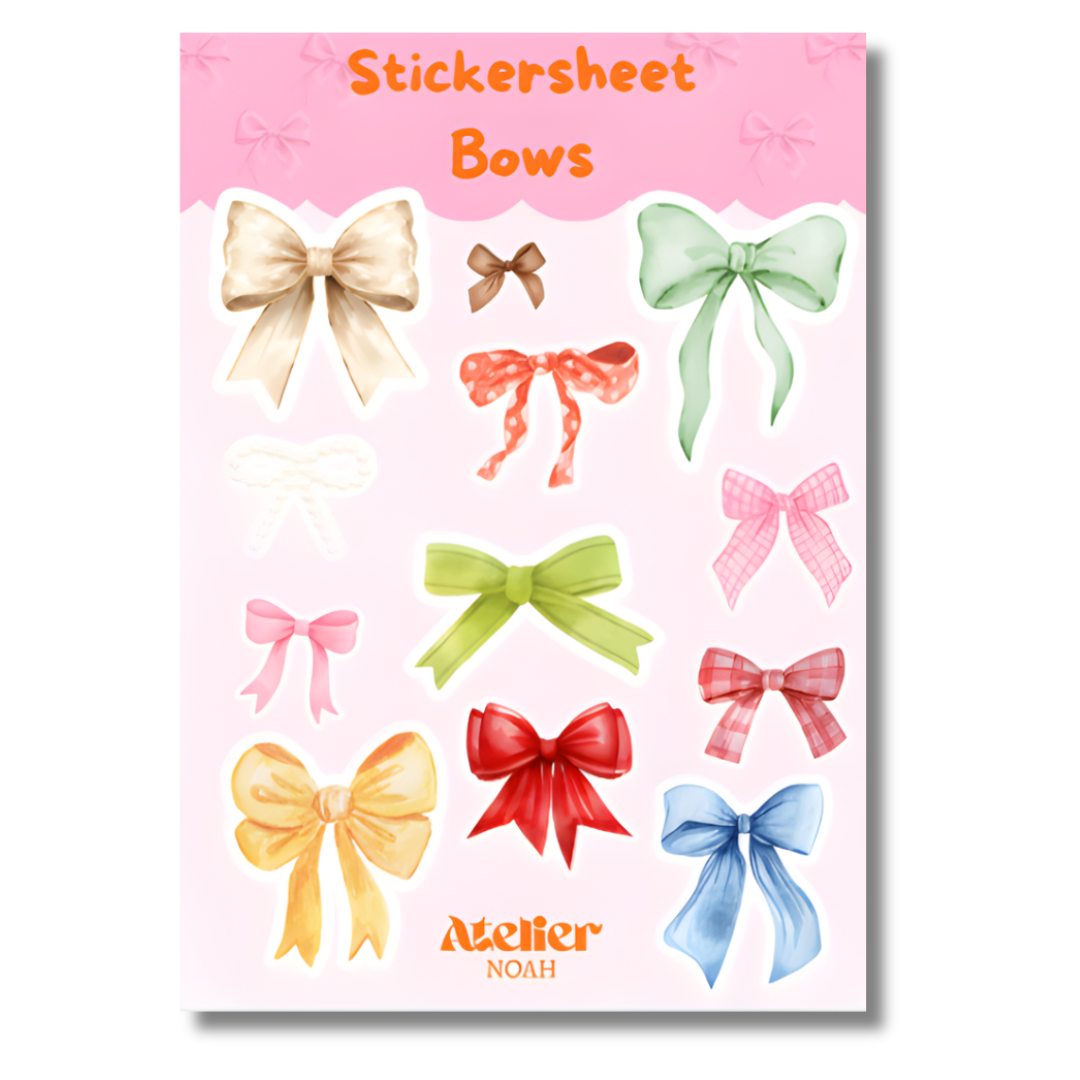 Sticker Sheet - Bows