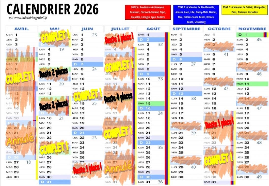 Calendrier provisoire des colos pêche 2026 pour les jeunes pêcheurs