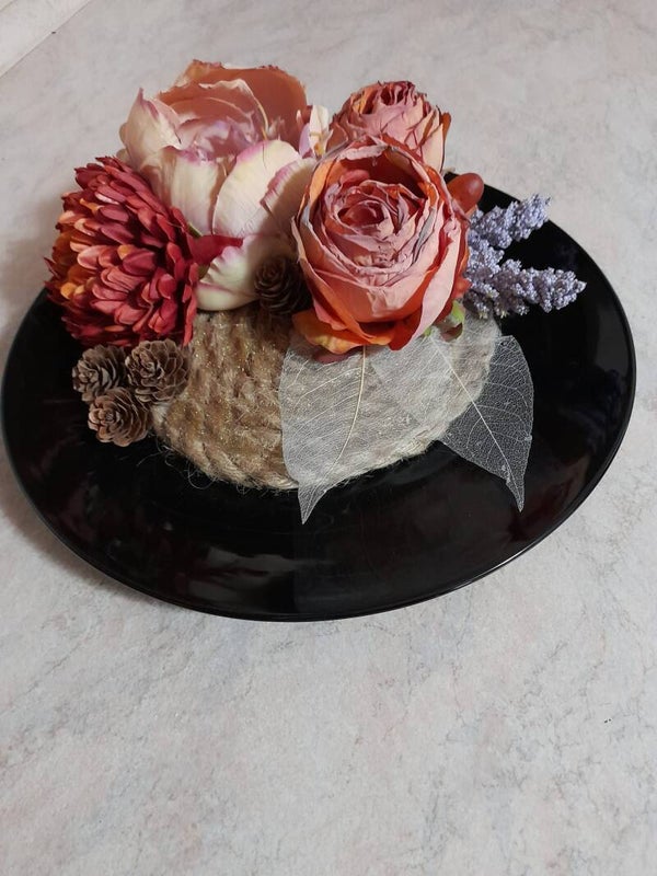 Piatto decorativo design autunnale Artigianato fatto a mano Arredamento moderno salotto e corridoio