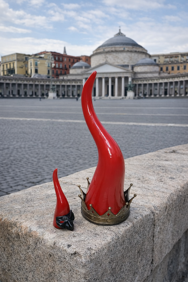 Coppia corni portafortuna Napoletani - Stile tradizione Napoli