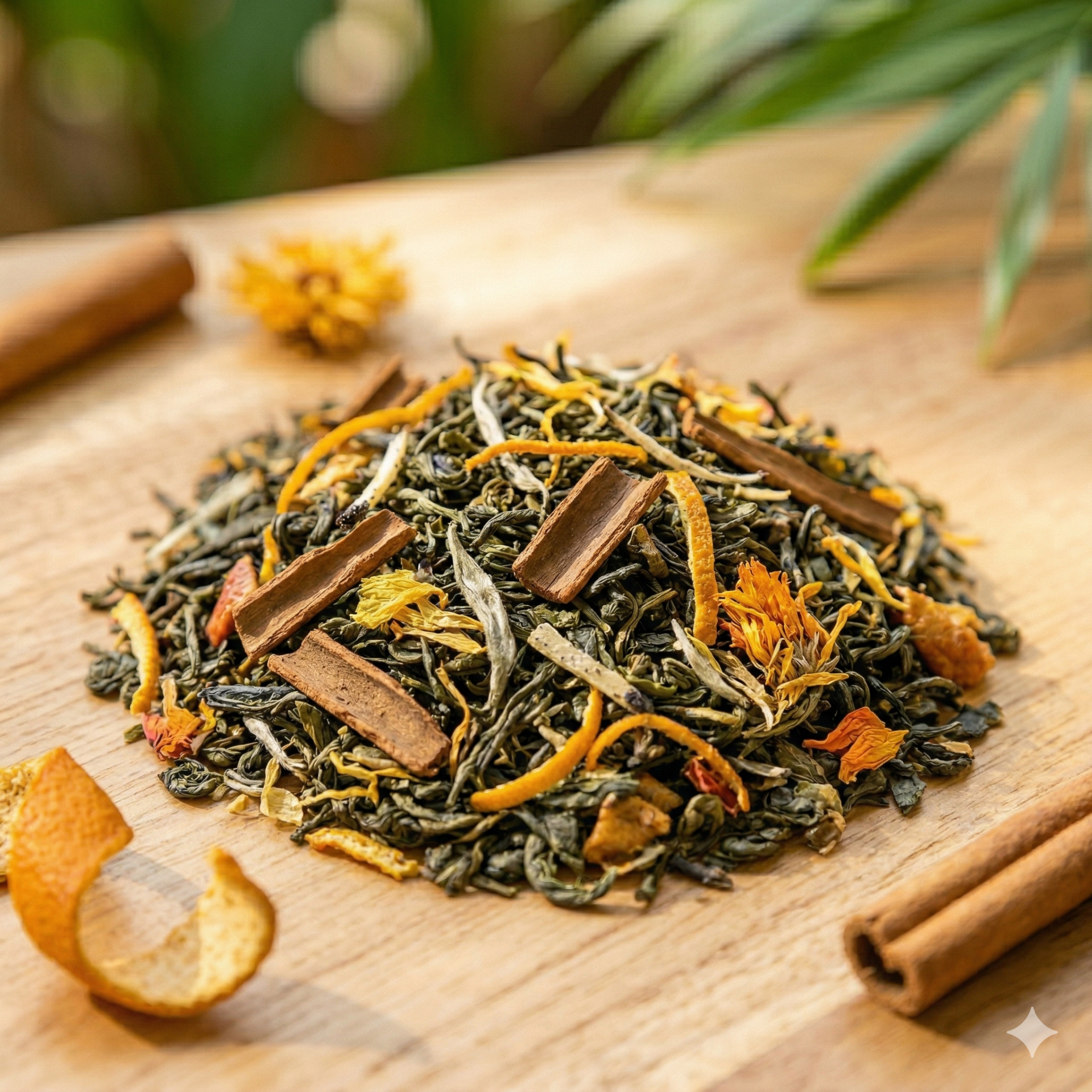 Thé vert -Mandarine-Soleil