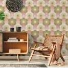 Behang Retro Vibes Retro bloemen