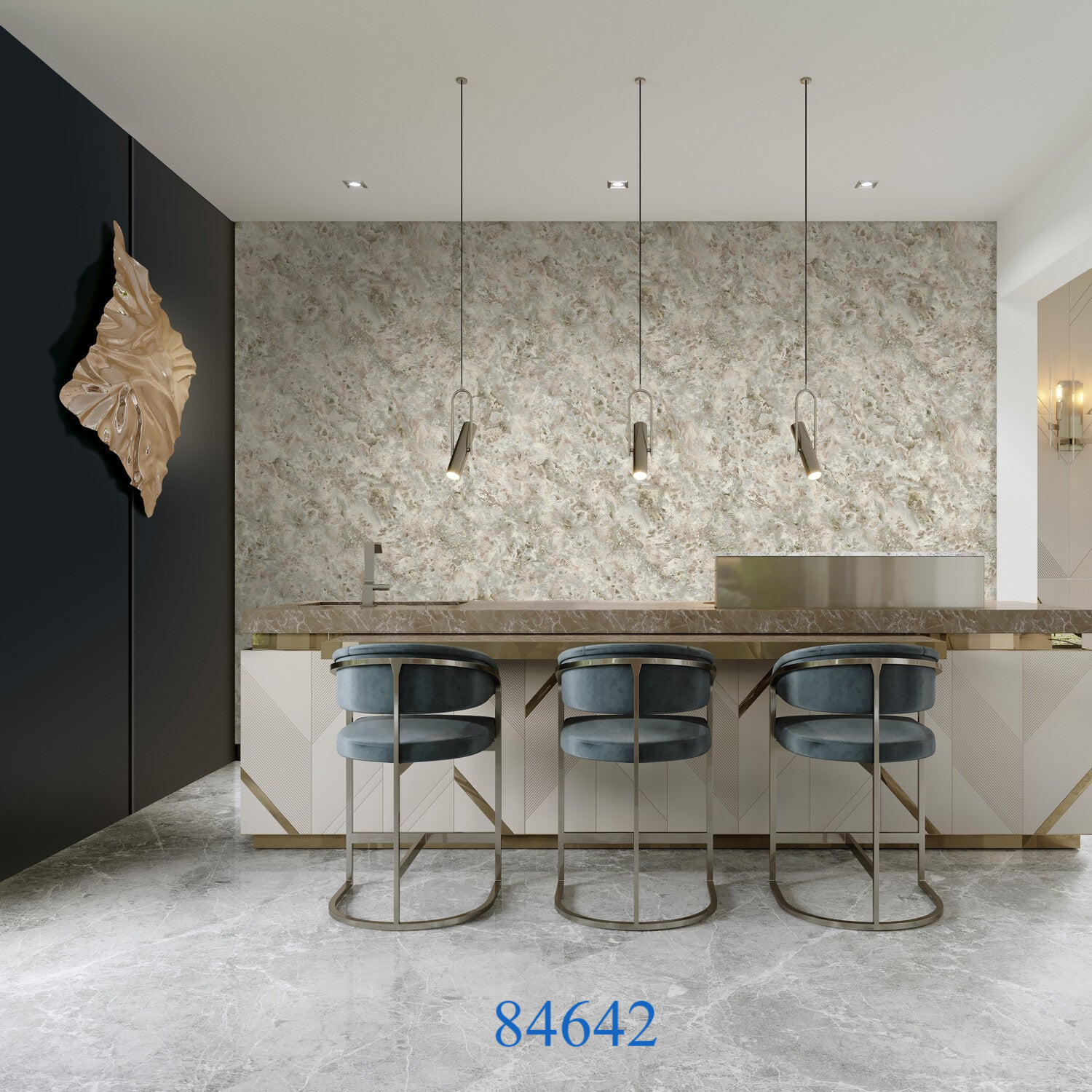 Behang patroon Carrara 3 - Iride marble