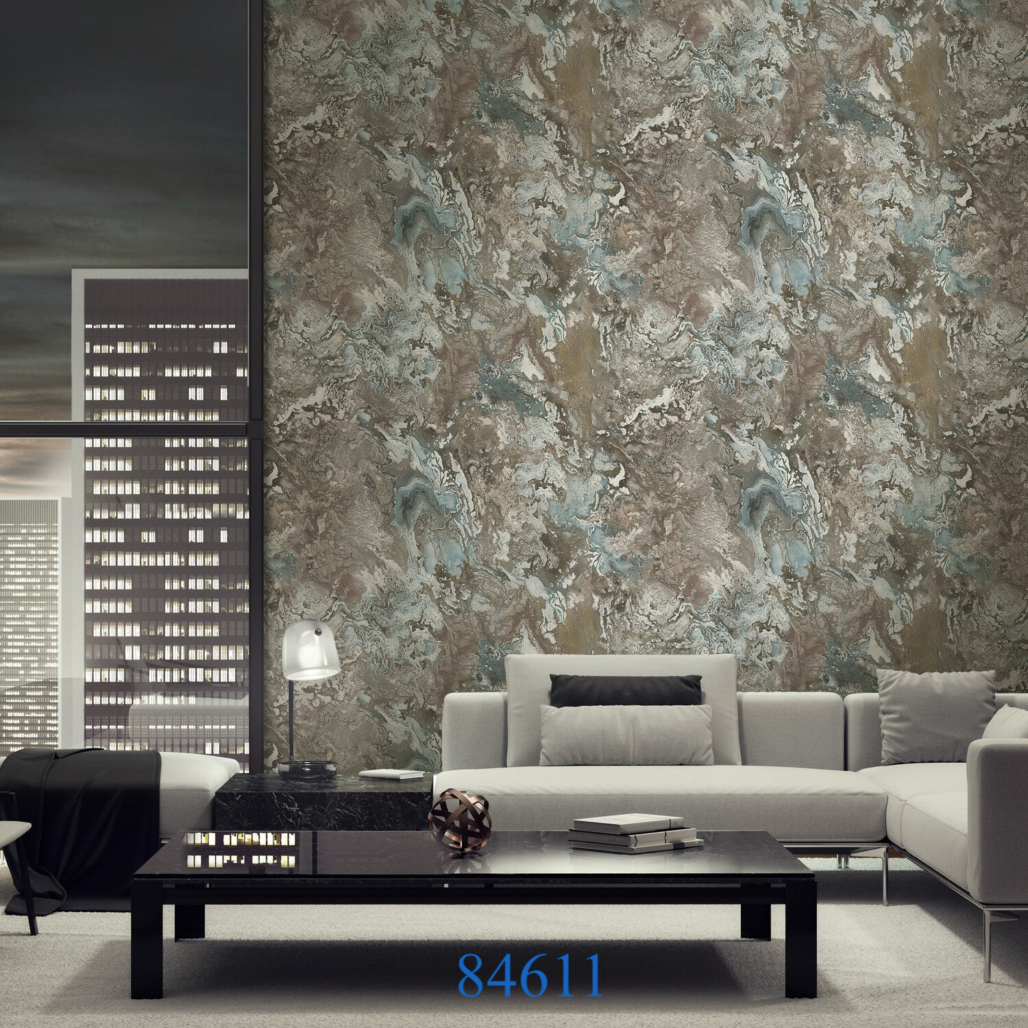 Behang patroon Carrara 3 - Botticino marble