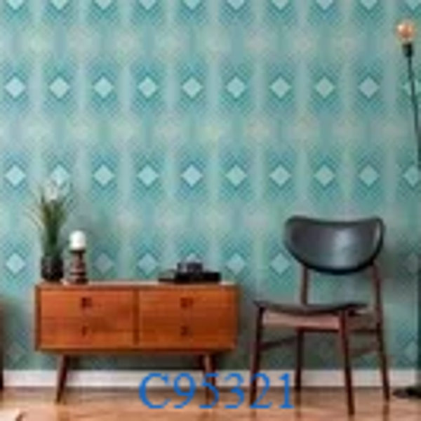Behang patroon Retro Vibes - Ruit