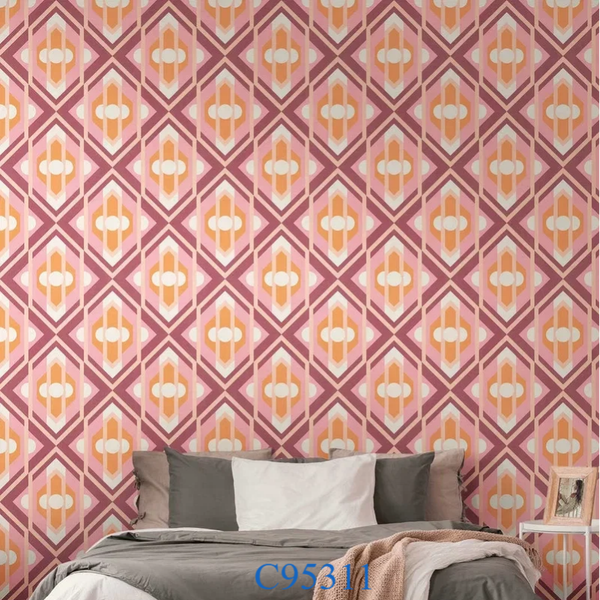 Behang patroon Retro Vibes - Trapezoïde
