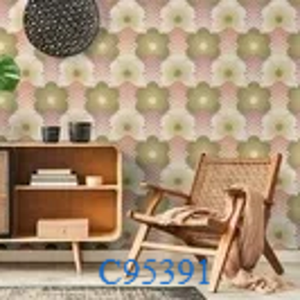 Behang patroon Retro Vibes - Retro Flower