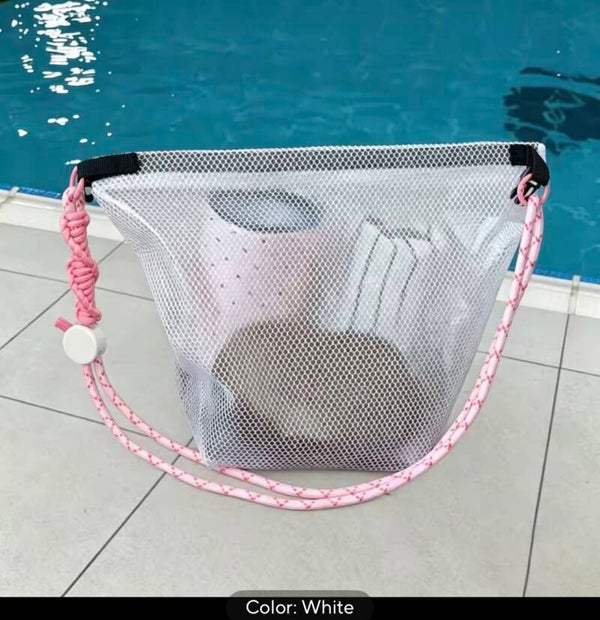 H2O bag Transparent EVA Waterproof Storage Bag Drawstring Portable Travel Toiletry Bag Large Capacity Handheld Cosmetic Bag Travel Inbox