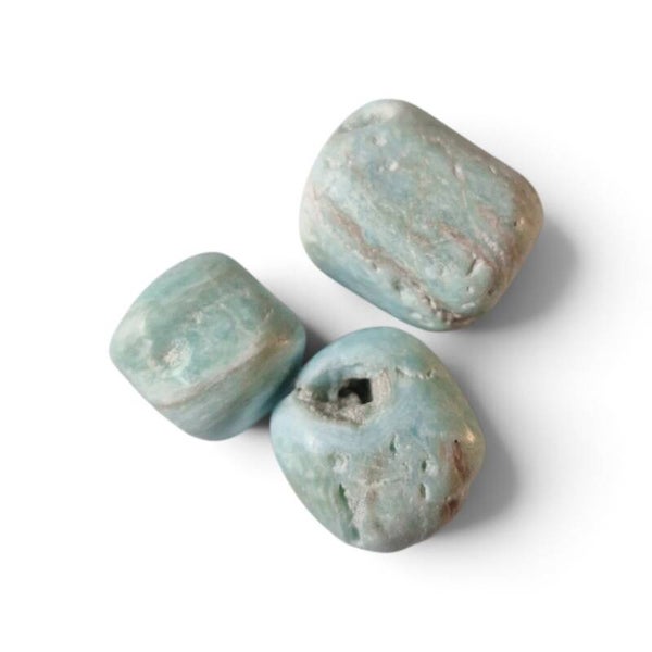 Calciet Caribbean blue knuffelsteen (mt 3)