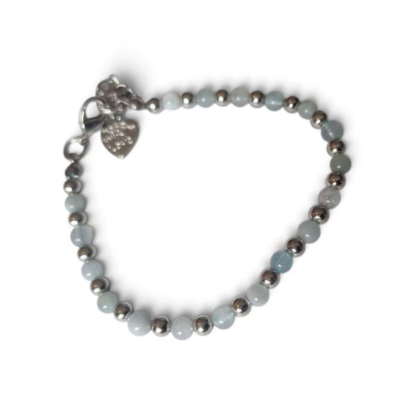 Aquamarijn Ibiza love armband