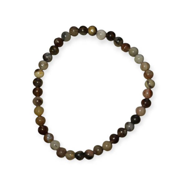 versteend hout kralenarmband 4mm