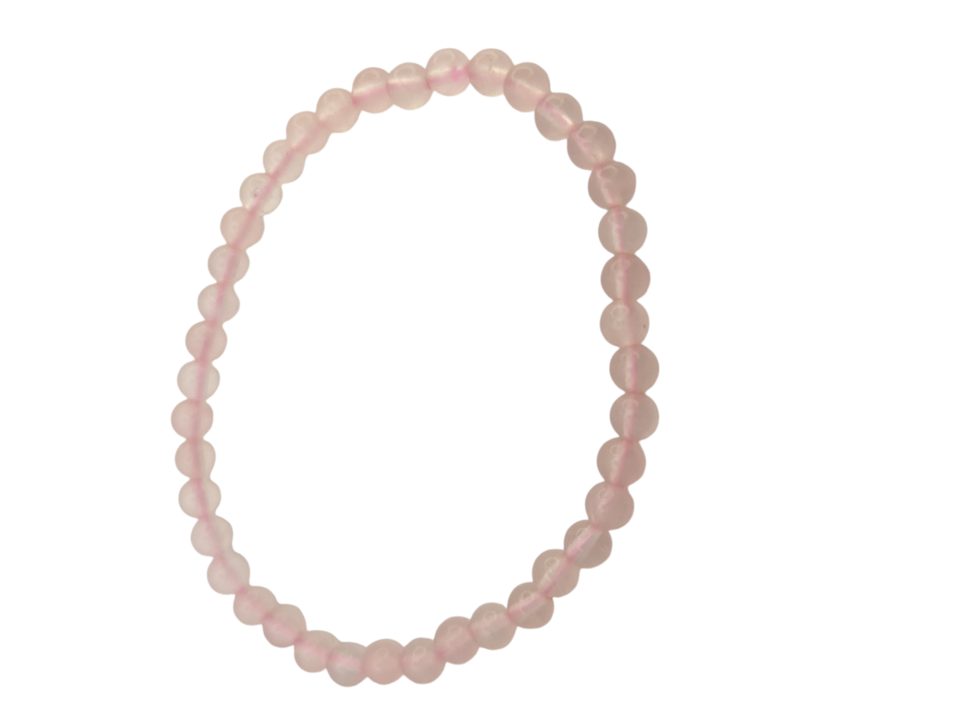 Roze kwarts kralenarmband 4mm