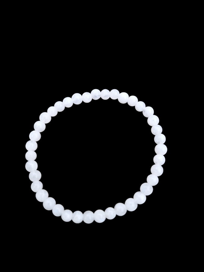 Maansteen regenboog kralenarmband 4mm
