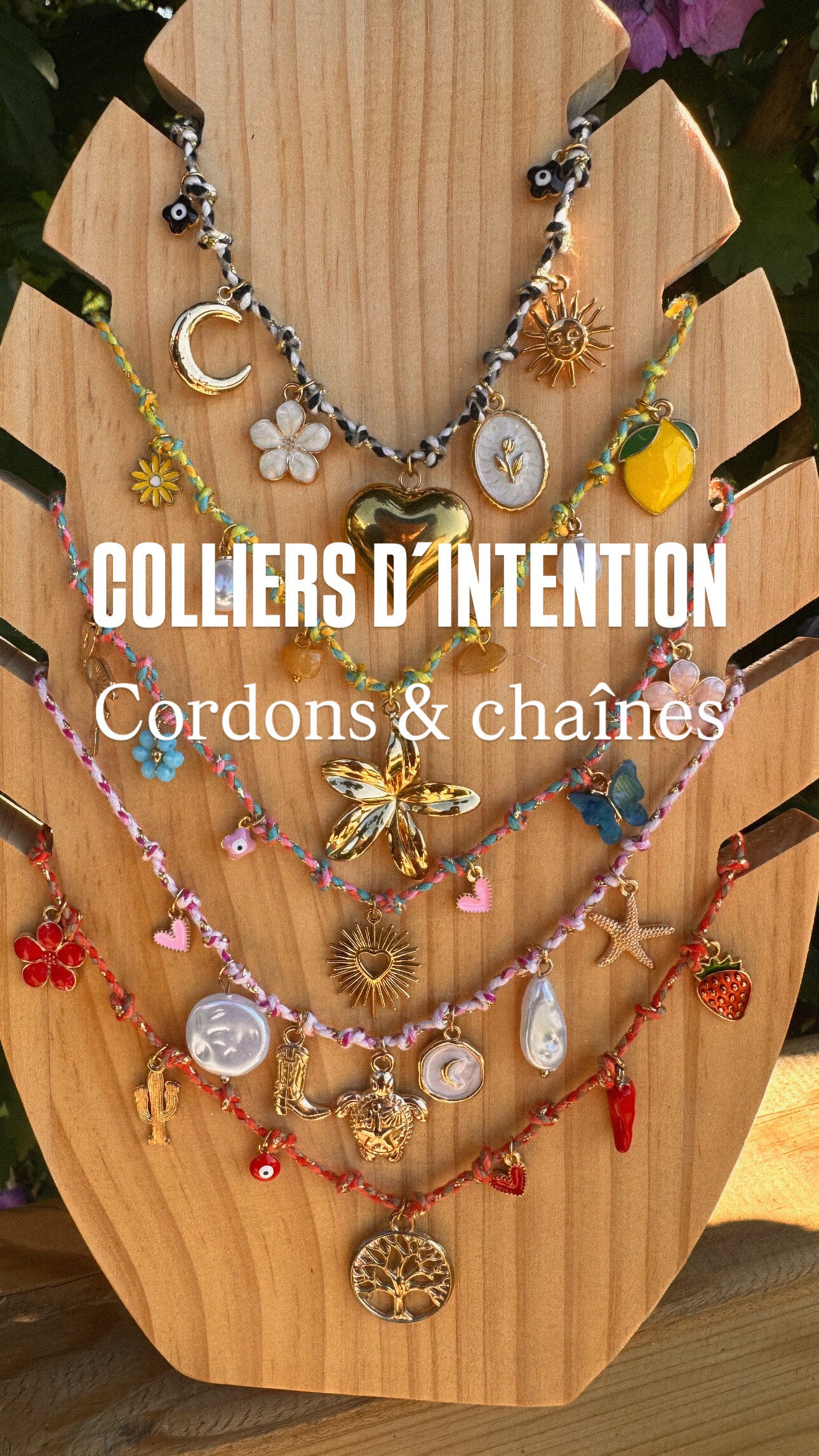 Colliers d’intention sur cordon ou chaîne