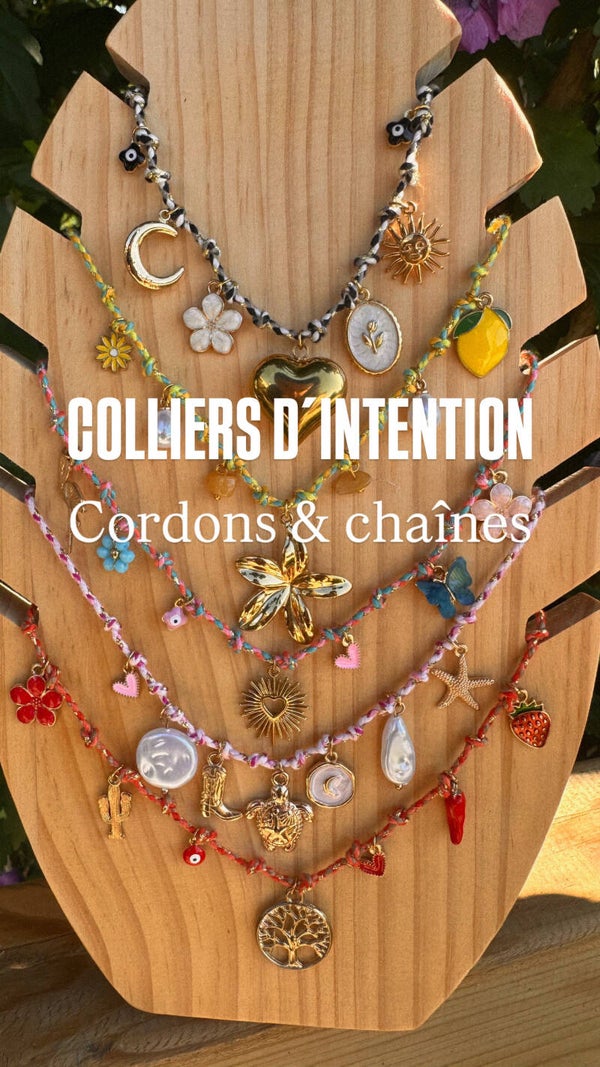 Colliers d’intention sur cordon ou chaîne