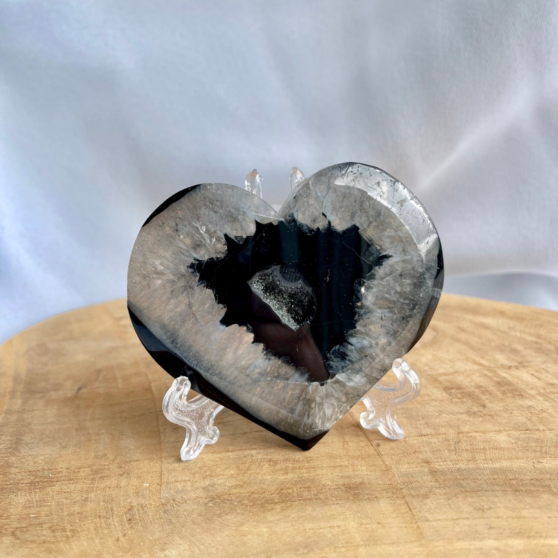 Coeur en Agate Noire - Petit format