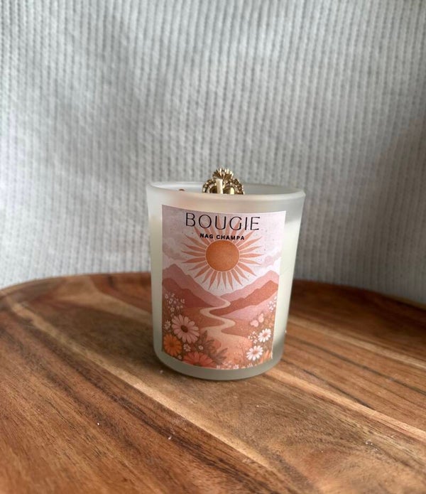 Bougie Nag Champa- Énergie lumineuse