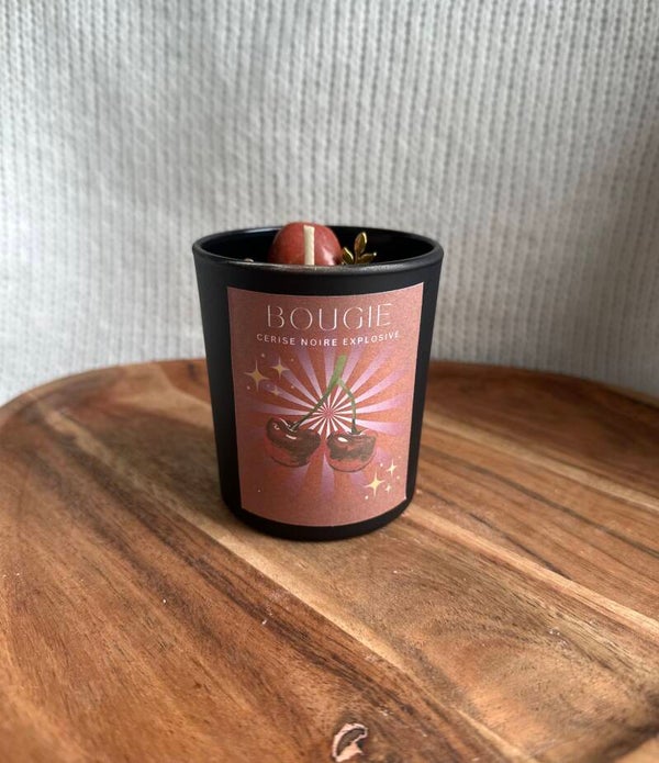 Bougie Cerise noire explosive