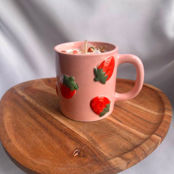 Bougie Fraise & Rhubarbe 🍓