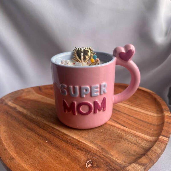 Bougie Super Maman - Poudre de riz 🩷