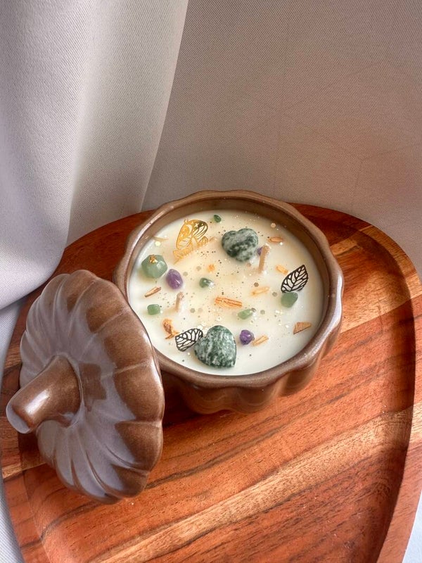 Bougie Citrouille - Forêt enchantée