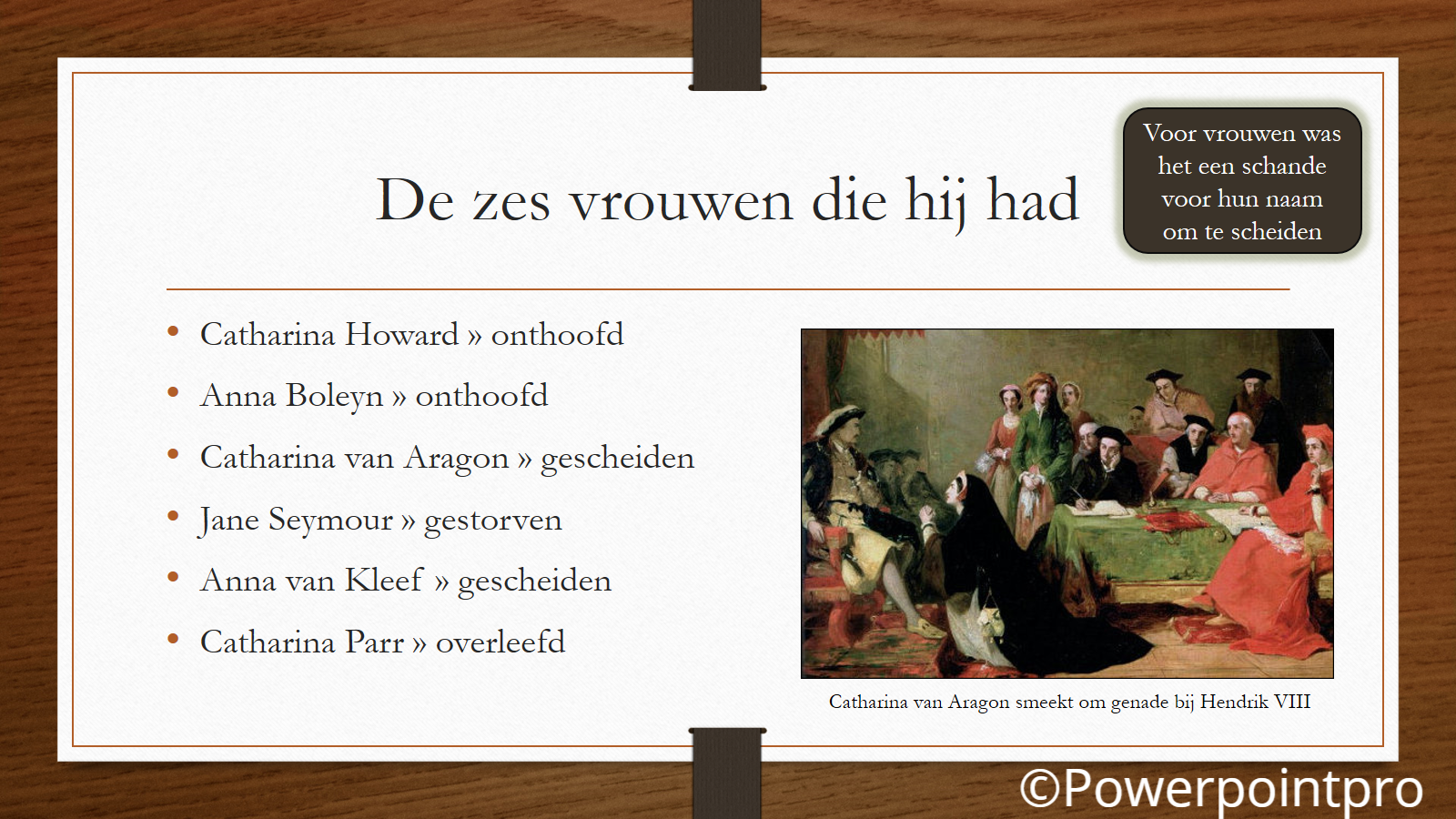De koning met zes vrouwen / Grej Of The Day / VoorbeeldPowerPoints