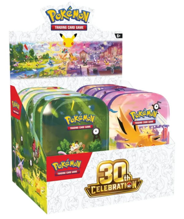 Pokémon 30th Celebration Mini Tin Display (PRE-ORDER)