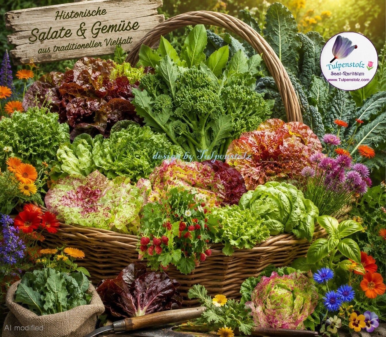 Tulpenstolz Saat Raritäten alte Sorten Salat Gemüse samenfest
