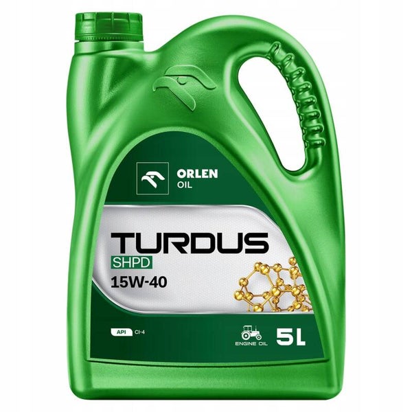 Olej Silnikowy Wielosezonowy Mineralny Orlen Oil TURDUS SHPD 15W-40 | 5L