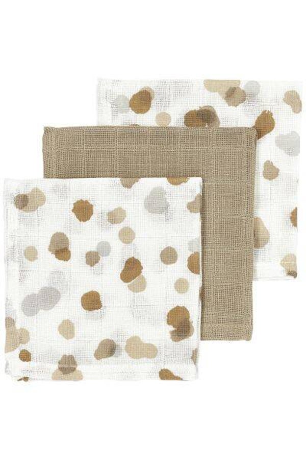 Meyco Baby - Monddoekjes 3-pack hydrofiel Stains - Sand - 30x30cm