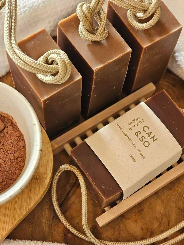 Soap on a rope - Dark and Woody