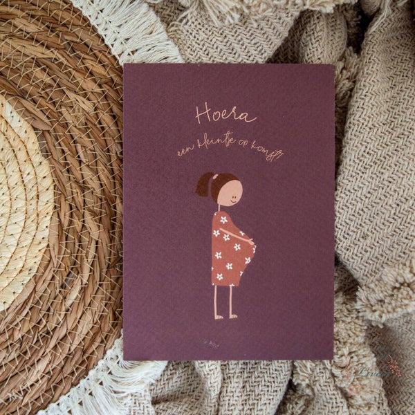 Wenskaart | Kleintje op komst