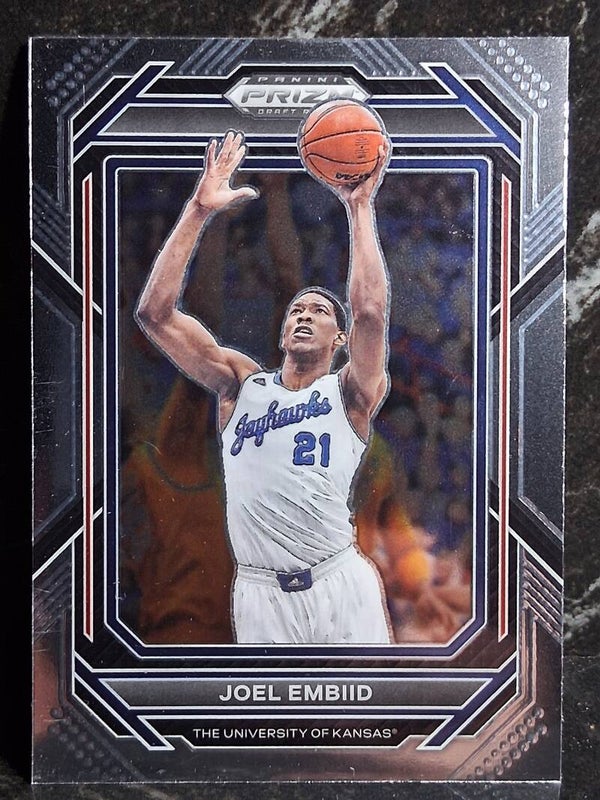 Joel Embiid 2023 Panini Prizm Draft Picks #52 Kansas Jayhawks