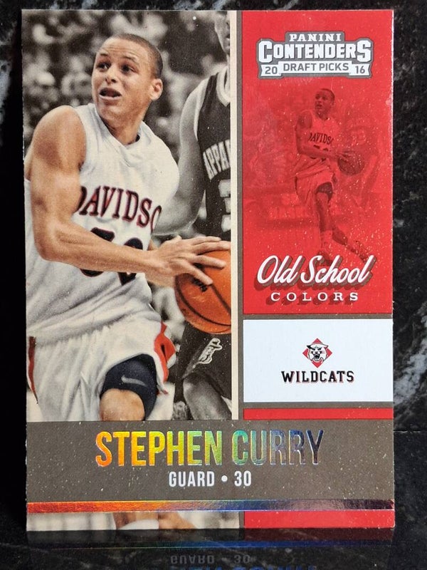 Stephen Curry 2016 Panini Contenders Draft Picks Old School Colors #19 Davidson