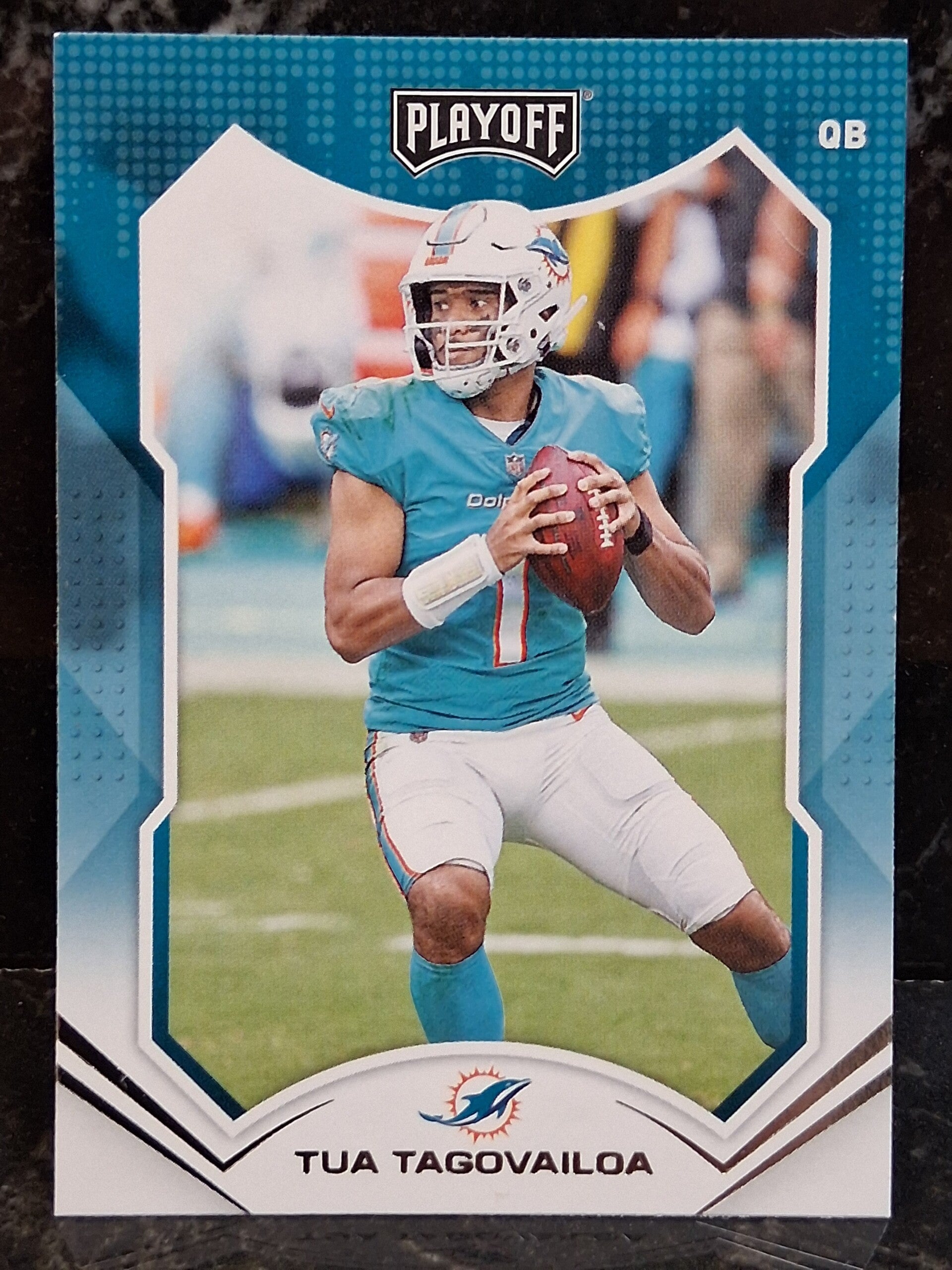 Tua Tagovailoa 2021 Playoff Football Card #7 Miami Dolphins