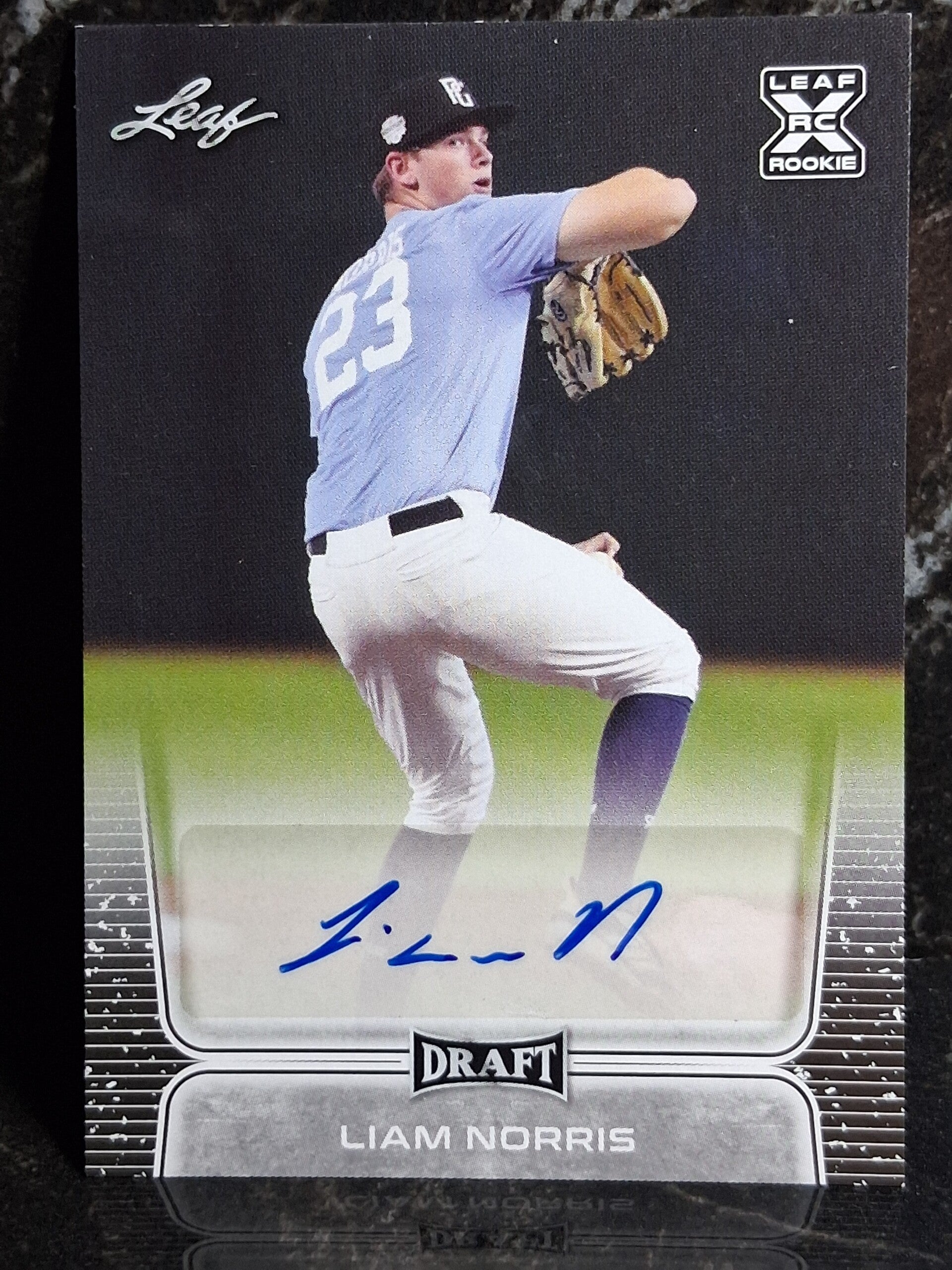 Liam Norris RC Auto - Leaf Draft 2020. Arizona Diamondbacks