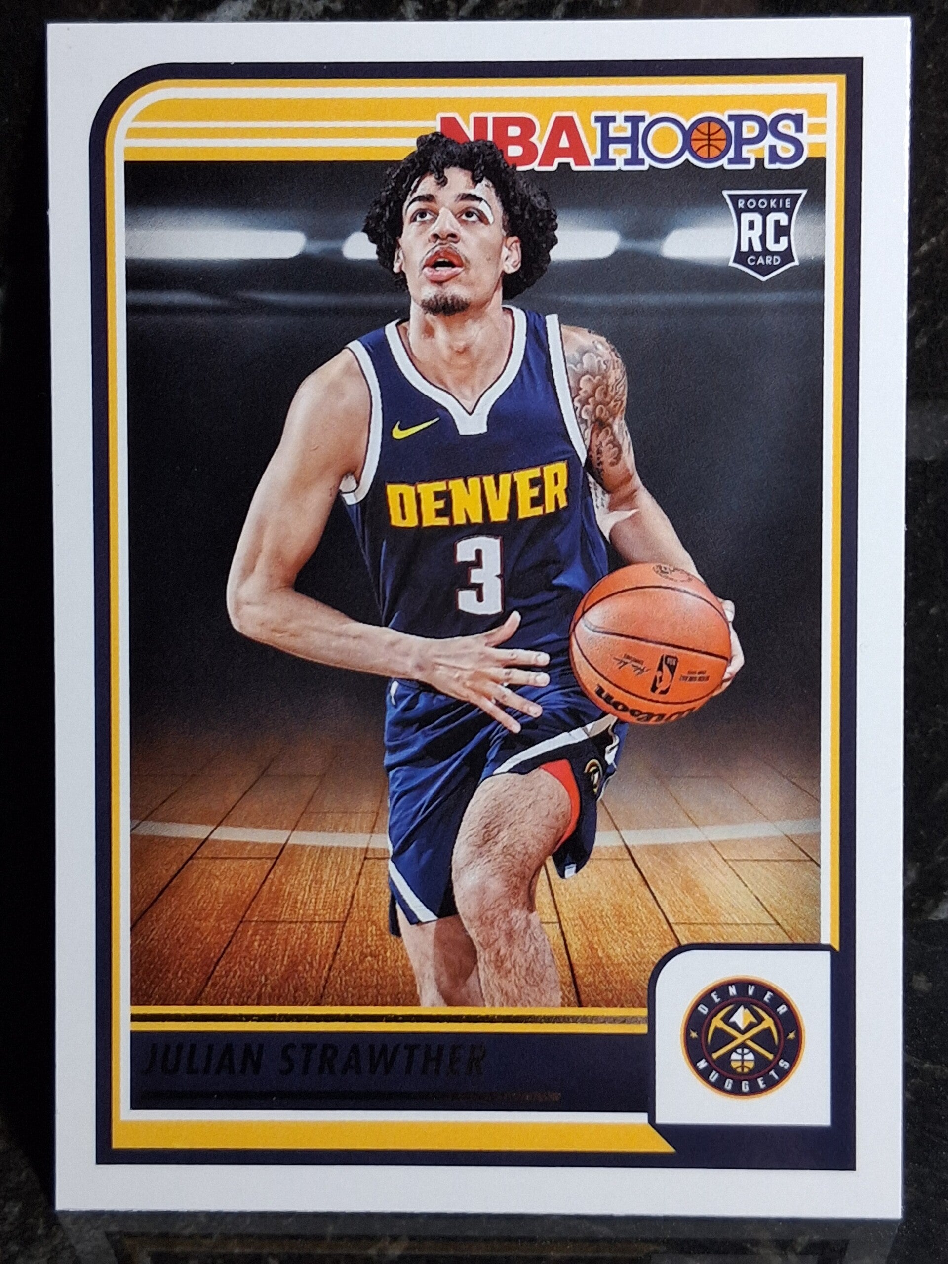 Julian Strawther~RC~2023-24 Panini NBA Hoops Rookie RC #250 Denver Nuggets