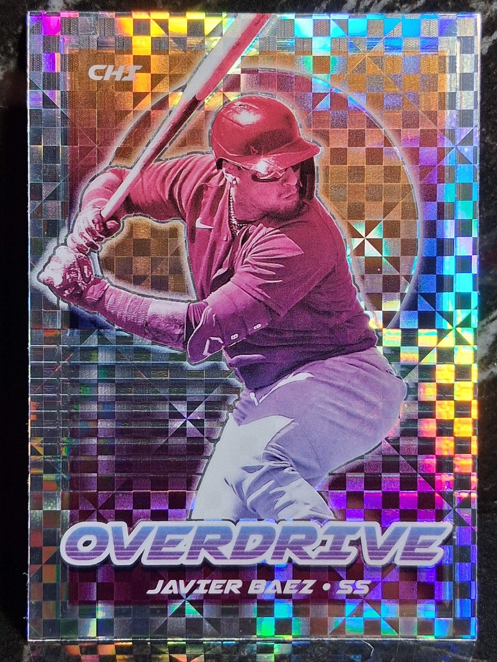 Javier Baez 2021 Panini Chronicles Overdrive Building Blocks Prizm #1 Chicago