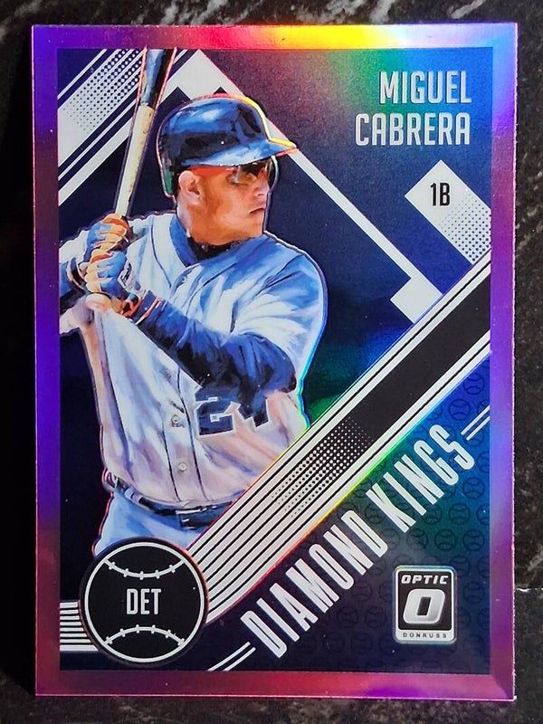 Miguel Cabrera 2018 Donruss Optic Purple #9 Baseball Card