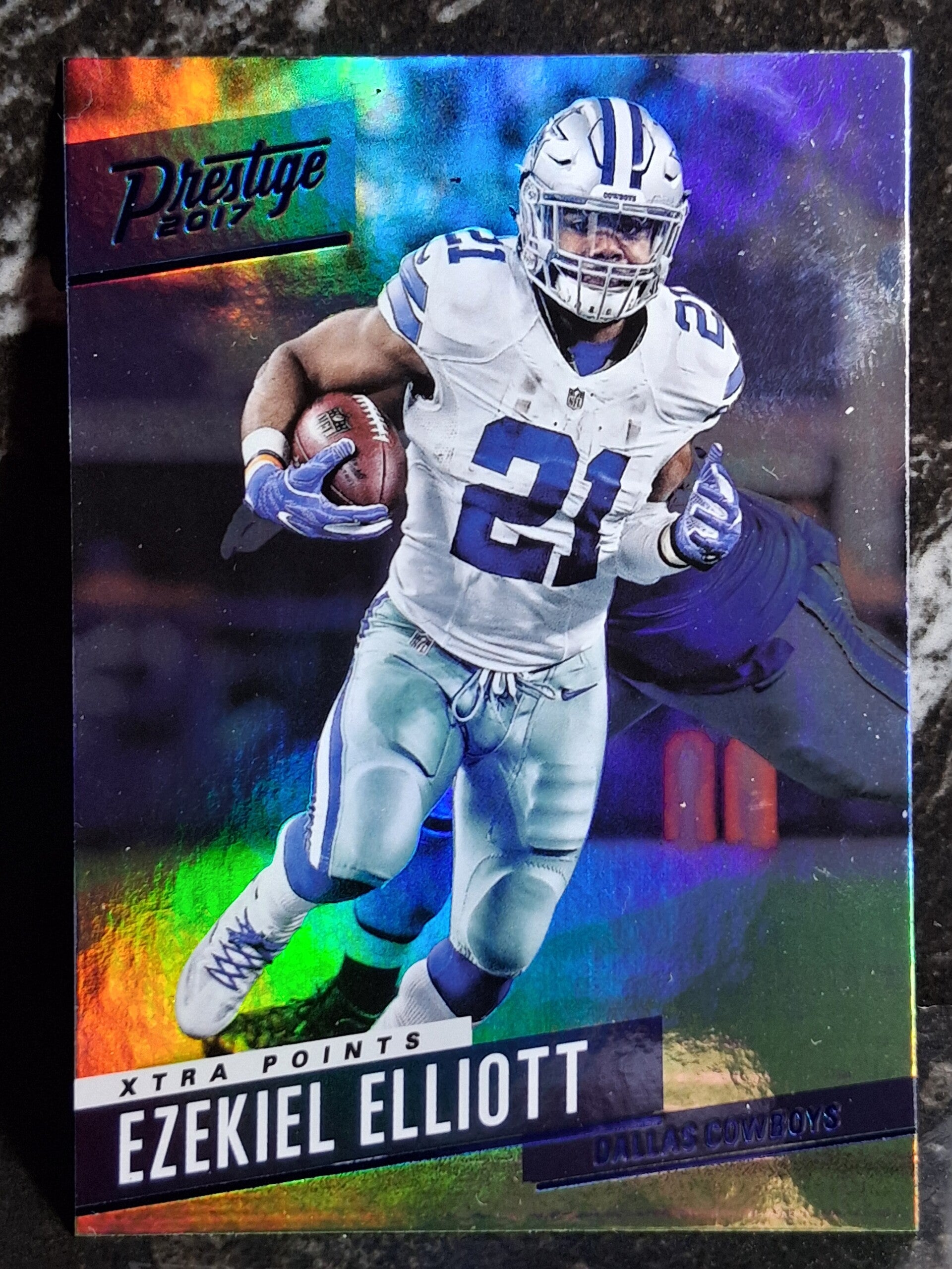Ezekiel Elliott 2017 Prestige Xtra Points Blue #39 Cowboys