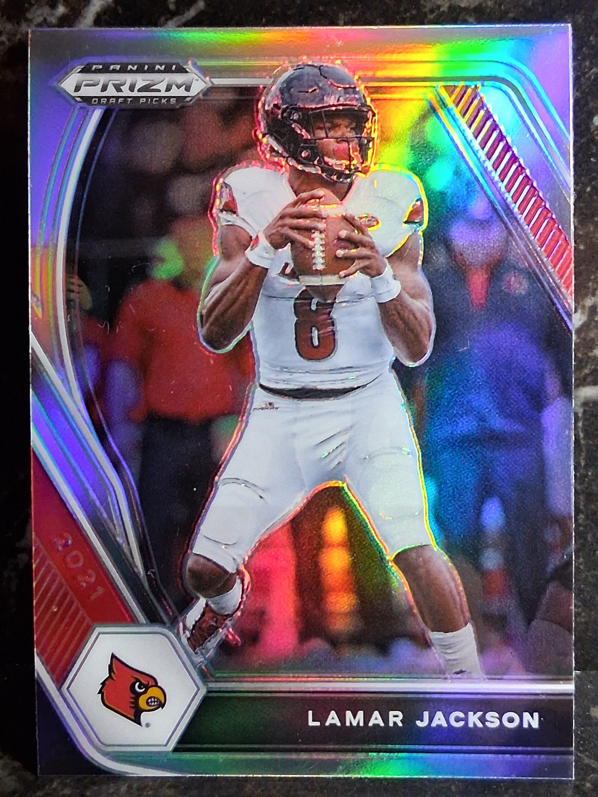 Lamar Jackson Silver 2021 Prizm Draft Picks #26