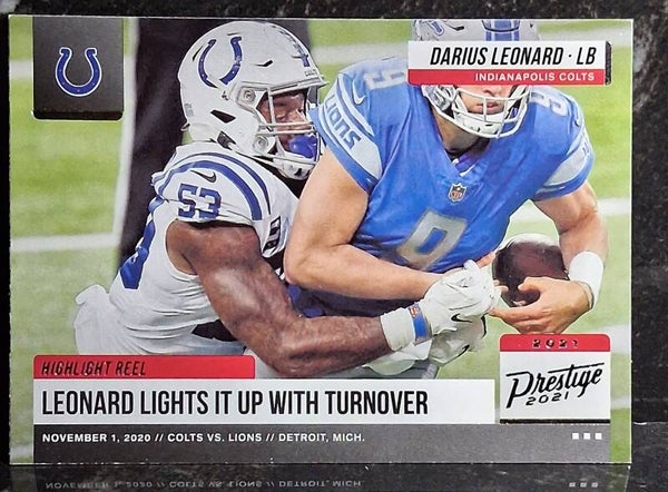 Darius Leonard 2021 Panini Prestige Highlight Reel
