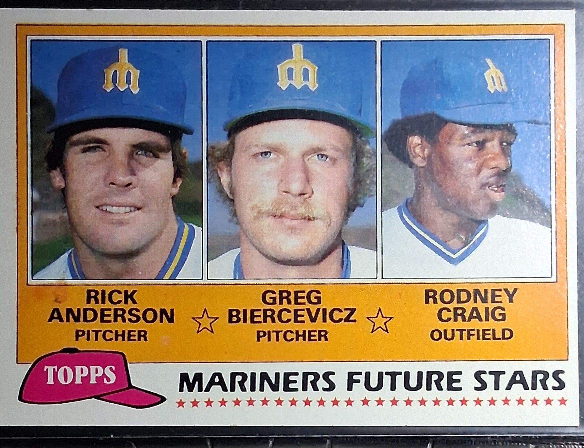 Rick Anderson Greg Biercevicz Rodney Craig 1981 Topps