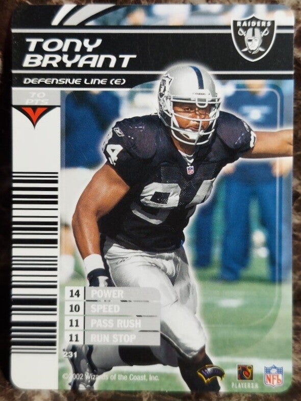 TONY BRYANT 2003 NFL Showdown #231