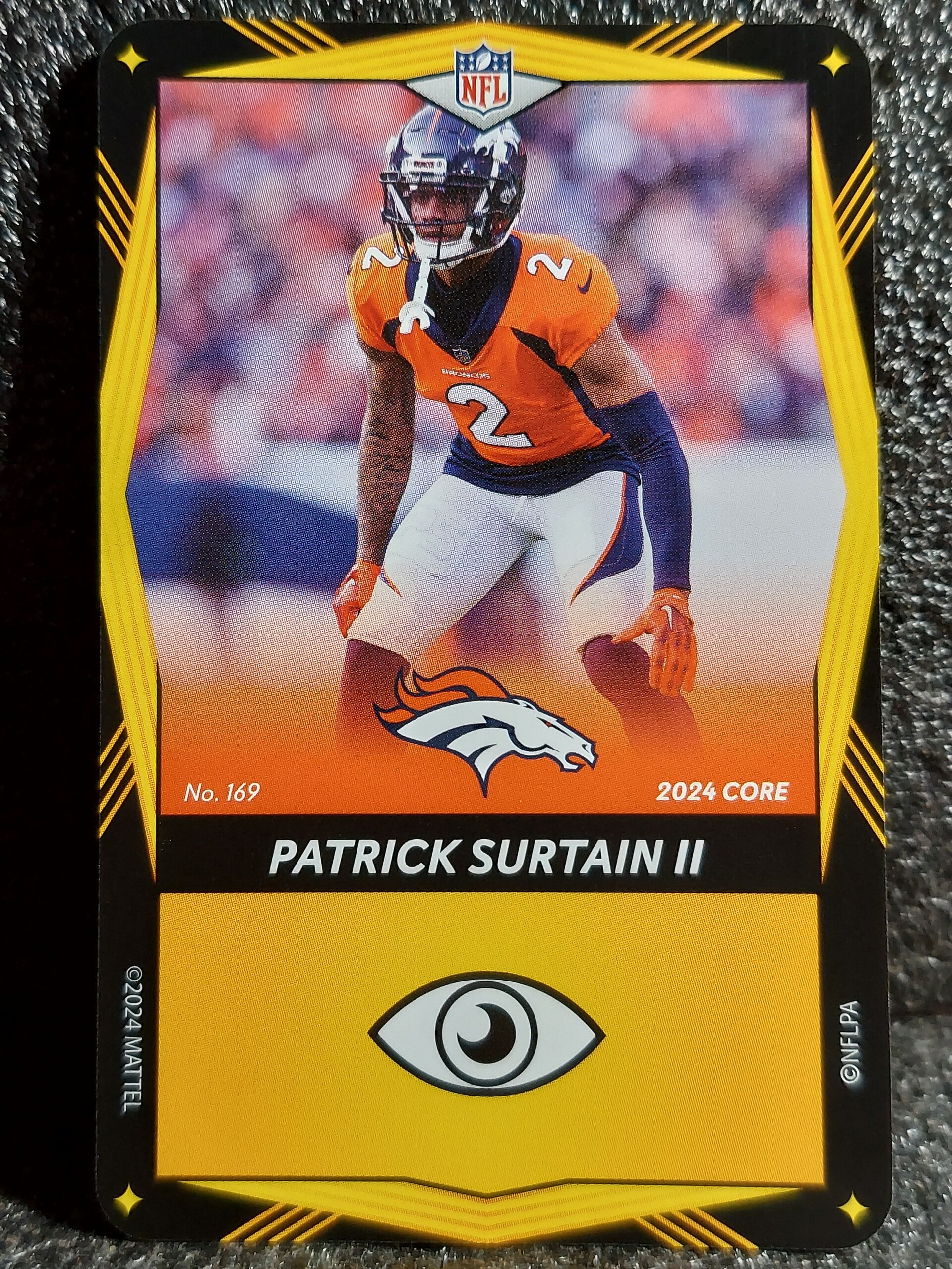 Patrick Surtain II 2024 UNO Elite Core Edition - Yellow #169 Denver Broncos