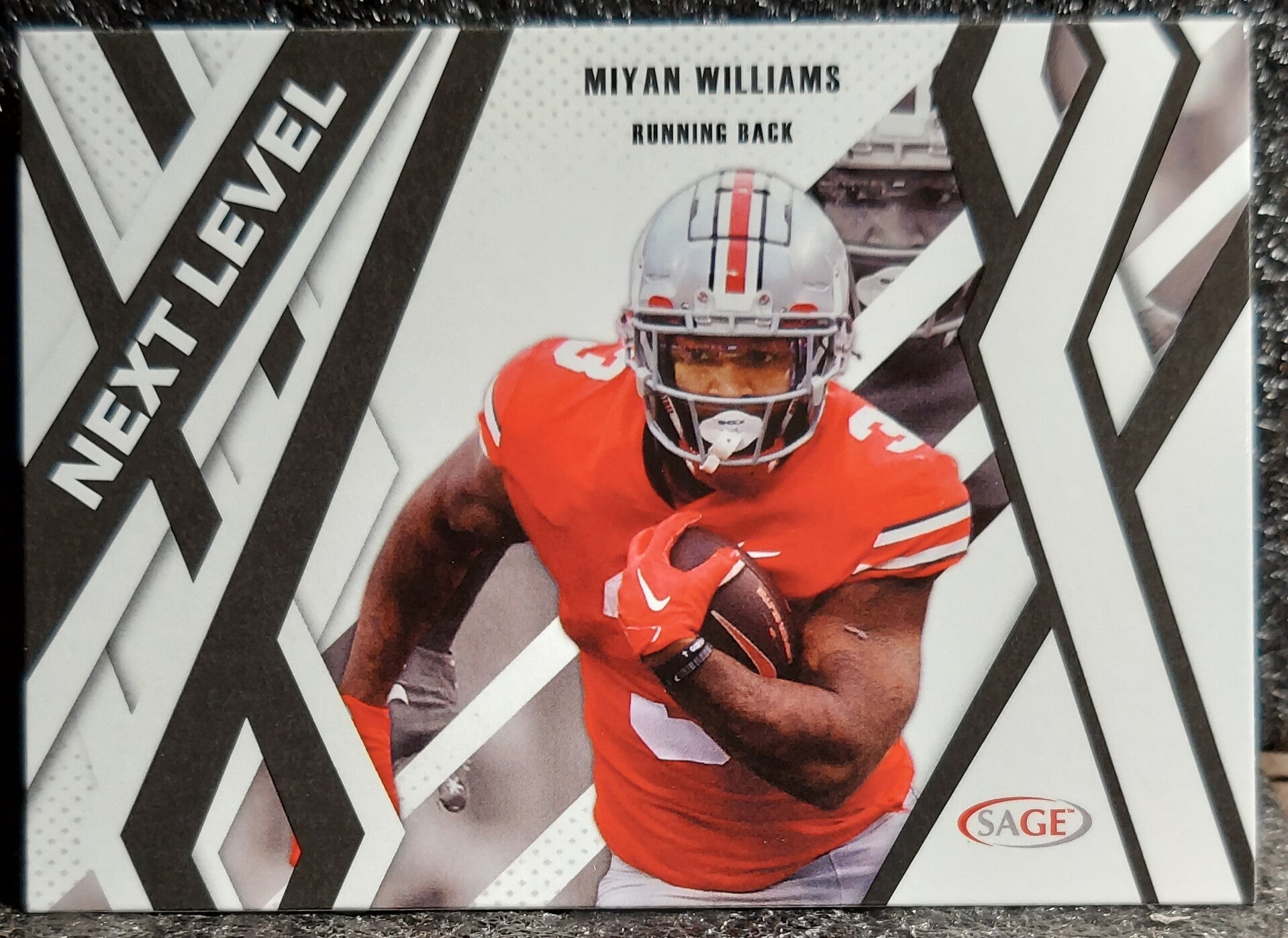 Miyan Williams【RC】2024 Sage Football Black Next Level #102 Ohio State