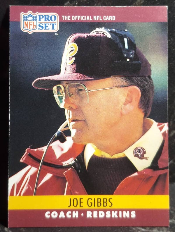 Joe Gibbs 1990 Pro Set FACT Cincinnati #333