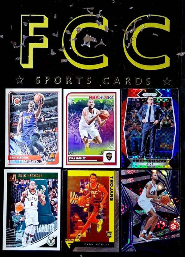 Six ((E)) Basketball Cards